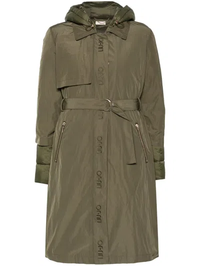 Liu •jo Quilted Coat In Green