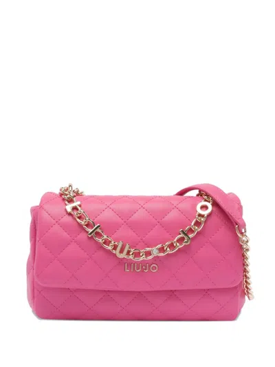 Liu •jo Quilted Crossbody Bag In Pink