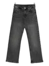 Liu •jo Quilted Five-pocket Design Jeans In Gray
