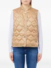 Liu •jo Quilted Gilet In Neutral