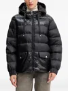Liu •jo Quilted Hooded Jacket In Black