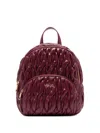Liu •jo Quilted Logo Backpack In Red