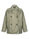 Liu •jo Quilted Nylon Caban In Green