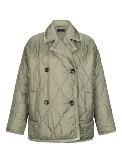 Liu •jo Quilted Nylon Caban In Green