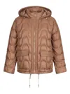 Liu •jo Quilted Nylon Short Coat In Brown