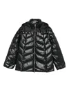 Liu •jo Quilted-pattern Hooded Jacket In Black