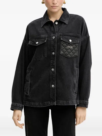 Liu •jo Quilted-pocket Jacket In Black