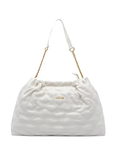 Liu •jo Quilted Shoulder Bag In White