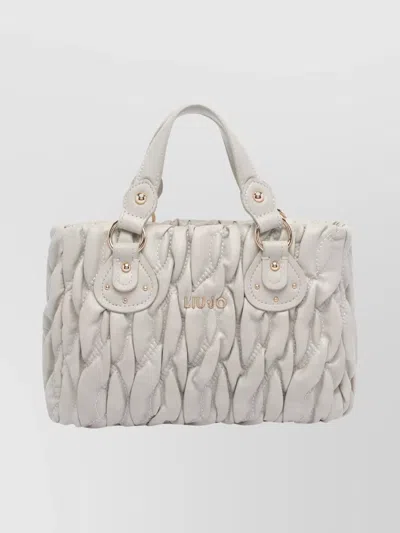 Liu •jo Quilted Tote Bag Adjustable Strap In White