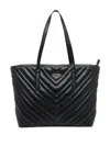 Liu •jo Chevron Pattern Quilted Tote Bag With Straps In Black