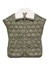 Liu •jo Quilted Waistcoat In Green