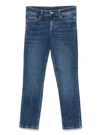Liu •jo Raised-seam Jeans In Blue