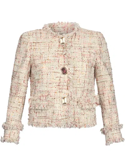 Liu •jo Raw-cut Jacket In Neutrals
