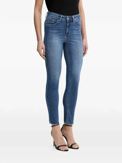 Liu •jo Raw-hem Skinny Jeans In Blue