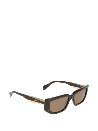 Liu •jo Rectangle-frame Sunglasses In Brown