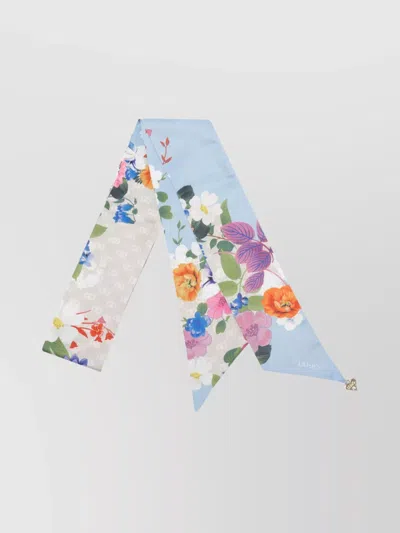 Liu •jo Rectangular Lightweight Floral Scarf In White