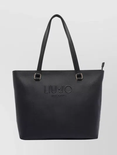 Liu •jo Rectangular Tote Bag Dual Handles In Black