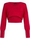 Liu •jo Red Top With Cut-out In Red