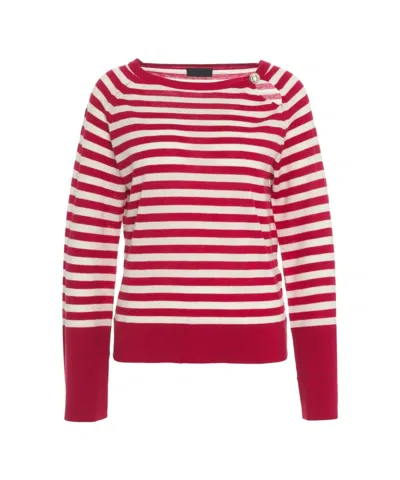 Liu •jo Liu Jo Red Wool-cashmere Pullover With Cut-outs