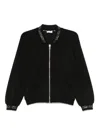 Liu •jo Relaxed Black Sweatshirt With Front Zipper In Black