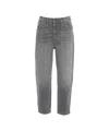 Liu •jo Relaxed-fit Denim Jeans With Strass Embellishments In Gray