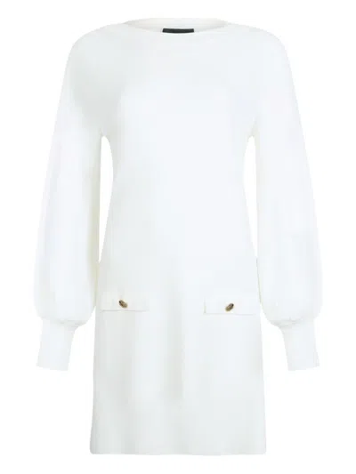 LIU •JO RELAXED SILHOUETTE DRESS WITH VOLUMINOUS SLEEVES AND DECORATIVE BUTTONS