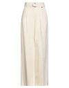 Liu •jo Resort Woman Pants Cream Size 8 Viscose, Polyester, Elastane In Neutral