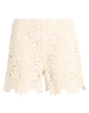 Liu •jo Resort Woman Shorts & Bermuda Shorts Sand Size 4 Cotton In White