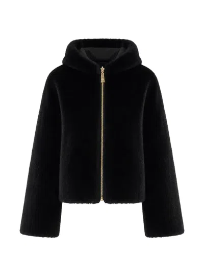 Liu •jo Reversible Teddy Jacket In Black