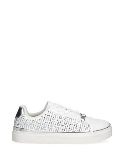 Liu •jo Rhinestone Chain Sneakers In White