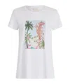 Liu •jo Cotton T-shirt In White With Print In White