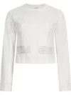 Liu •jo Rhinestone-detailing Denim Jacket In White
