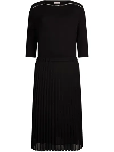 Liu •jo Rhinestone-detailing Midi Dress In Schwarz