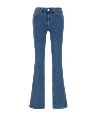 Liu •jo Rhinestone-embellished Jeans In Blue