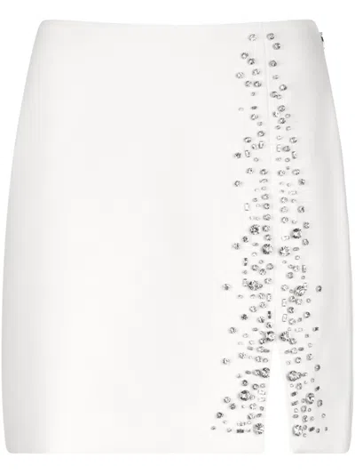 Liu •jo Rhinestone-embellished Miniskirt In White