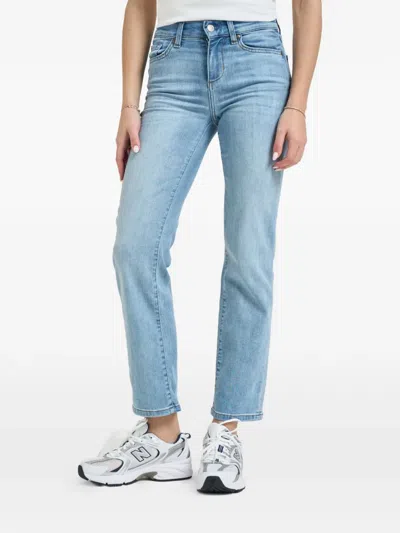 Liu •jo Rhinestone-embellished-pocket Jeans In Blue