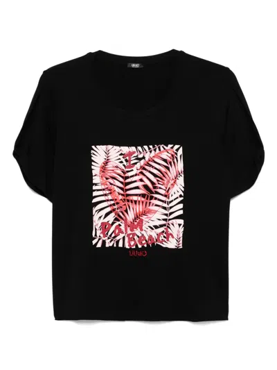 Liu •jo Rhinestone-embellished Printed T-shirt