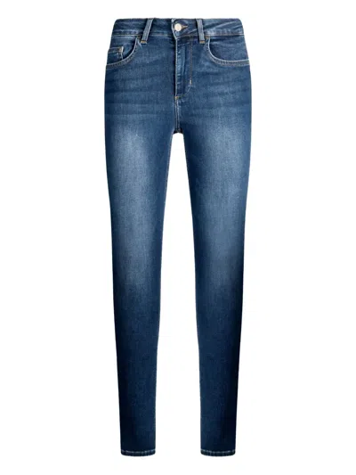 Liu •jo Rhinestone-embellished Skinny Jeans In Blue
