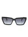 Liu •jo Rhinestone-embellished Square-frame Sunglasses In Schwarz
