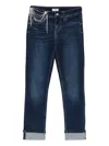 Liu •jo Rhinestone-embellished Straight-leg Jeans In Blue