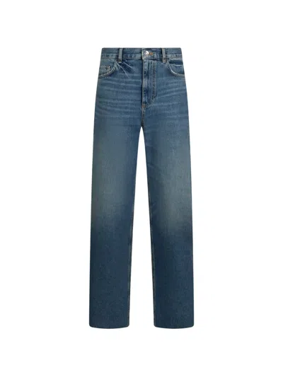 Liu •jo Rhinestone-embellished Straight-leg Jeans In Blue