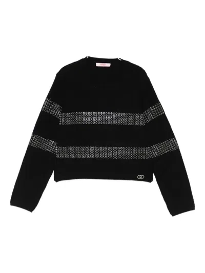 LIU •JO RHINESTONE-EMBELLISHED SWEATER