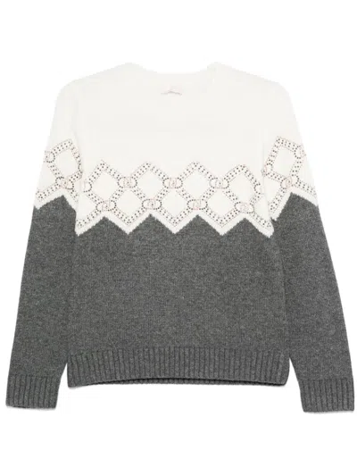 LIU •JO RHINESTONE-EMBELLISHED SWEATER