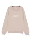 Liu •jo Rhinestone-embellished Sweatshirt In Neutral