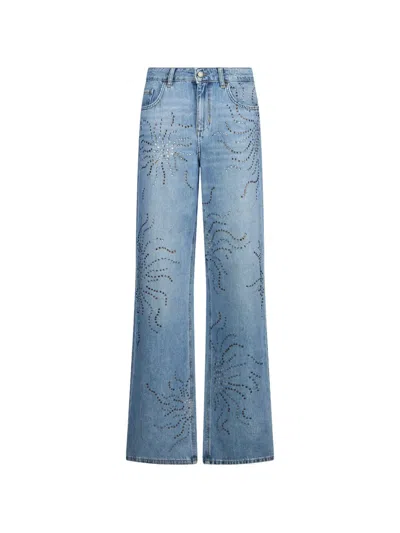 Liu •jo Rhinestone-embellishment Jeans In Blue