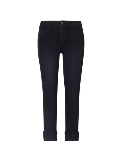 Liu •jo Rhinestone Jeans In Black