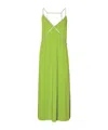 Liu •jo Rhinestone-straps Midi Dress In Green