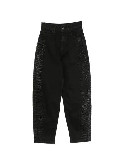 Liu •jo Rhinestone-embellished Jeans In Black