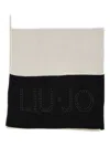 Liu •jo Ribbed Colour-block Scarf In Neutral