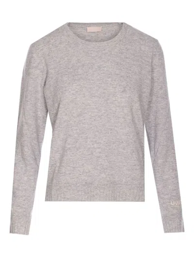 LIU •JO RIBBED CREW-NECK TOP